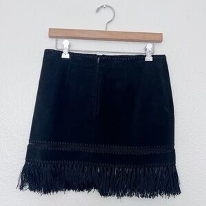 BEBE Vintage Fringe with Tassels in Black SZ 8